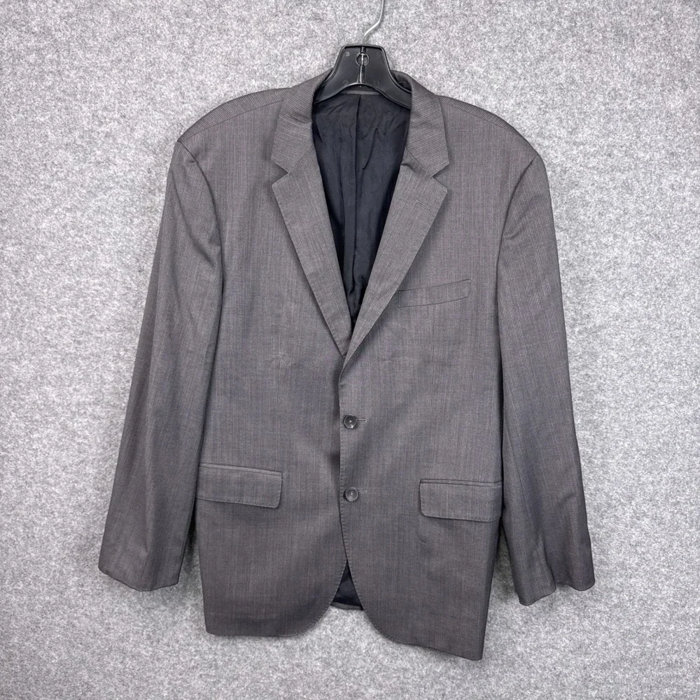 Hugo Boss Travel Blazer Mens 40R Grey Virgin Wool Silk Trabaldo Togna Sport Coat